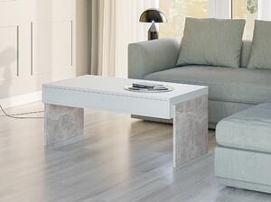 Konferenčný stolík Zantra (biela + kameň). Vlastná spoľahlivá doprava až k Vám domov. 1055286
