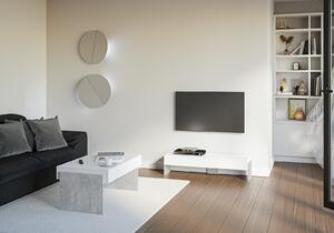 TV stolík Zantra (biela + kameň). Vlastná spoľahlivá doprava až k Vám domov. 1055294