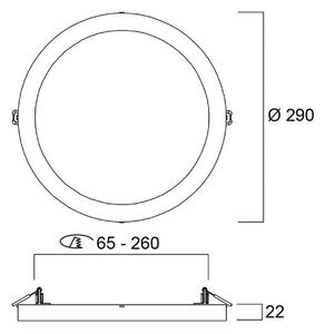 Stropné LED svetlo START 5v1, biele, Ø 29 cm, stmievateľné, Biela / opálová, Chodba, Plast, Závesné svietidlo