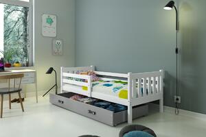 Detská posteľ s úložným priestorom CARINO | 90 x 200 cm Farba: Sivá / ružová