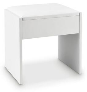 Taburet biely ku kozmetickému stolíku 42 cm s čalúnením