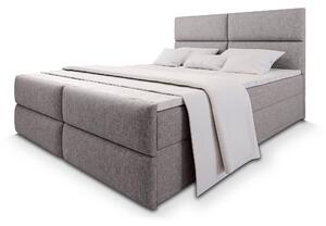 Manželská boxspring posteľ s úložným priestorom Mulen 180x200 - kapučínová