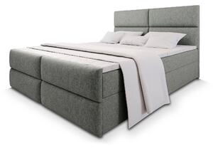 Manželská boxspring posteľ s úložným priestorom Mulen 160x200 - olivová