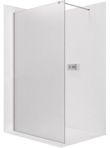 CERANO - Sprchová zástena Walk-in Onyx Cube Ľ/P - 8 mm - hranatá vzpera - chróm, mliečne sklo - 50x200 cm