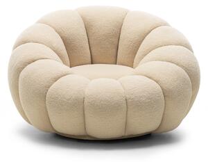 Hector Dizajnové relaxačné kreslo VENEZIA 100 cm bouclé béžové