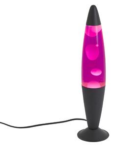 Lávová lampa ružová s bielym voskom vrátane LED - Molten Lava