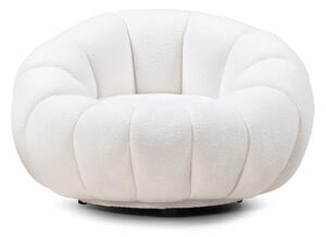 Hector Dizajnové relaxačné kreslo VENEZIA 100 cm boucle biele