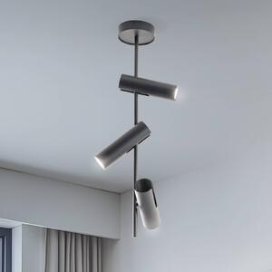 Stropné bodové svetlá Leda 3, antracit, 3-pl., oceľ, výška 76 cm, Čierna, Obývacia izba / jedáleň, kov, Moderný, Stropné svetlo