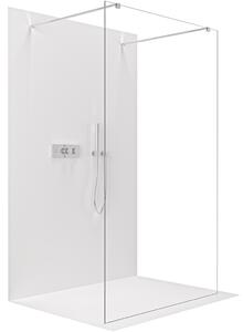 CERANO - Sprchová zástena Walk-in Onyx Duo Ľ/P - 8 mm - hranatá vzpera - chróm, transparentné sklo - 80x200 cm