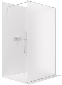 CERANO - Sprchová zástena Walk-in Onyx Duo Ľ/P - 8 mm - hranatá vzpera - chróm, mliečne sklo - 50x200 cm