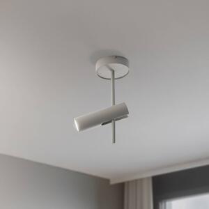 Stropné bodové svetlá Leda 1, taupe, 1-pl., oceľ, GU10, výška 34 cm, Krémová / jantárovo žltá, Obývacia izba / jedáleň, kov, Moderný, Nástenné bodové svietidlo