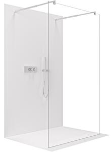 CERANO - Sprchová zástena Walk-in Onyx Duo Ľ/P - 8 mm - guľatá vzpera - chróm, transparentné sklo - 80x200 cm