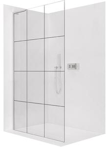 CERANO - Sprchová zástena Walk-in Onyx L-ľavá vzpera - 8 mm - chróm, industriálne sklo - 90x200 cm