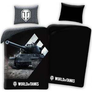 Bavlnené posteľné obliečky World of Tanks - so svietiacim efektom - 100% bavlna - 70 x 90 cm + 140 x 200 cm