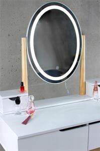 Toaletný stolík WERRY s oválnym LED zrkadlom