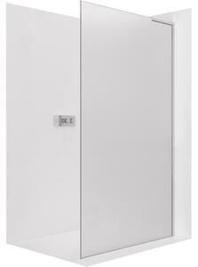 CERANO - Sprchová zástena Walk-in Onyx L-pravá vzpera - 8 mm - chróm, mliečne sklo - 40x200 cm