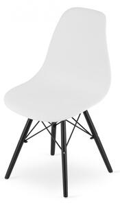 Set jedálenských stoličiek OSAKA biele (čierne nohy) 4ks