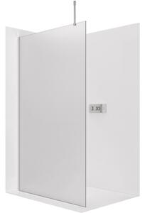 CERANO - Sprchová zástena Walk-in Onyx Top Cube Ľ/P - 8 mm - hranatá vzpera - chróm, mliečne sklo - 50x200 cm