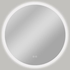 CERANO - Kúpeľňové LED zrkadlo Blanco, akrylátový rám - biela lesklá - Ø 60 cm - ROZBALENÉ
