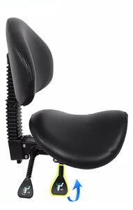 Otočná stolička s operadlom a tvarovaným sedadlom, 2 rôzne farby, čierna