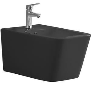 CERANO - Keramický závesný bidet Forte - čierna matná