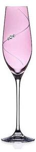 VÝPREDAJ Diamante Silhouette Pink poháre na sekt 210 ml