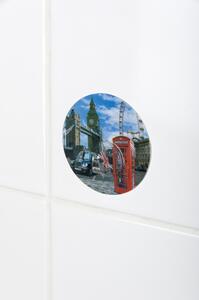 WENKO Háčik BEZ VŔTANIA StaticLoc LONDON modrý 8,5x2 cm