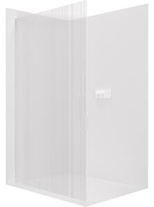 CERANO - Sprchová zástena Walk-in Crystal Ľ/P - bezvzperový systém - biela matná, ryhované sklo - 50x200 cm