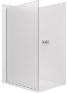 CERANO - Sprchová zástena Walk-in Crystal Ľ/P - bezvzperový systém - chróm, mliečne sklo - 50x200 cm
