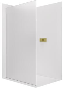 CERANO - Sprchová zástena Walk-in Crystal Ľ/P - bezvzperový systém - zlatá kartáčovaná, mliečne sklo - 50x200 cm