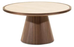Hector Konferenčný stolík Kyoto 80 cm travertín/orech