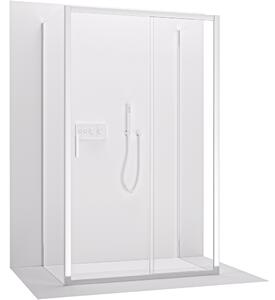 CERANO - Trostenný sprchovací kút Varone LINE UL/P - 6 mm - chróm, transparentné sklo - 120x80 cm - posuvný