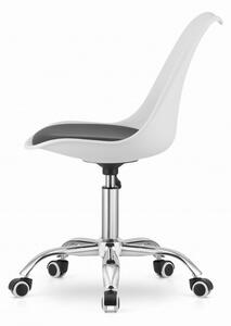 Otočná stolička ALBA - bielo/čierna