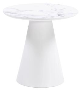 Hector Konferenčný stolík Margos 46 cm biely/mramor I