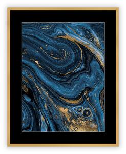 Obraz Abstract Blue&Gold II 40 x 50cm