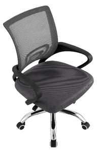 KONDELA Kancelárska stolička, sivá/čierna, DEX 4 NEW