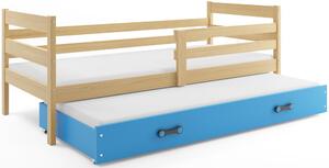 Detská posteľ s prístelkou ERYK 2 | borovica Farba: Borovica / ružová, Rozmer.: 200 x 90 cm