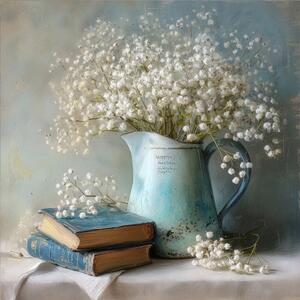 Tlačený obraz na plátne 32x32 cm Gypsophila – Styler