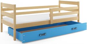 Detská jednolôžková posteľ s úložným priestorom ERYK | borovica Farba: Borovica / biela, Rozmer.: 190 x 80 cm