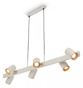 Briloner 4058064 - Závesné svietidlo ERA na lankách 6xGU10/10W/230V krémové