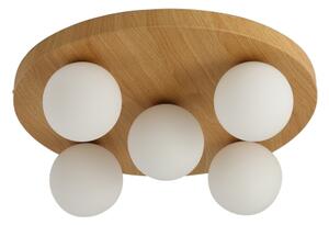 Brilagi - Stropné svietidlo LUND WOOD 5xG9/9W/230V pr. 40 cm drevené