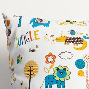 Goldea detská bavlnená obliečka na vankúš - oranžová jungle 50 x 50 cm