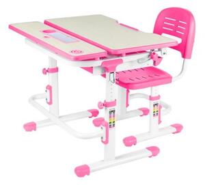 Fundesk Rastúci stôl LAVORO so stoličkou Farba: Ružová