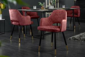 Invicta Interior - Elegantná stolička PARIS červená zamat