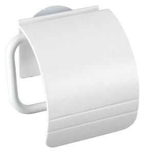 WENKO Držiak na toaletný papier BEZ VŔTANIA StaticLoc OSIMO biely 14x15x5 cm