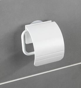 WENKO Držiak na toaletný papier BEZ VŔTANIA StaticLoc OSIMO biely 14x15x5 cm