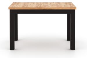 Rozkladací jedálenský stôl DOO 120/160x75 cm dub artisan/čierna