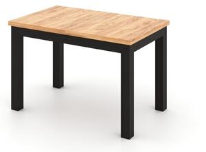 Rozkladací jedálenský stôl DOO 120/160x75 cm dub artisan/čierna