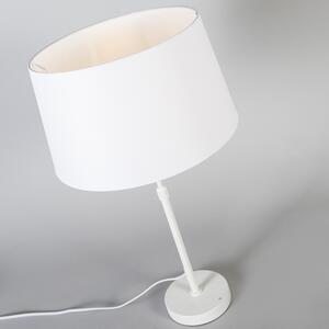 Stolová lampa biela s tienidlom biela 35 cm nastaviteľná - Parte