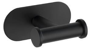 WENKO Nástenný háčik dvojitý BEZ VŔTANIA TurboLoc OREA BLACK čierny 5x10x7 cm